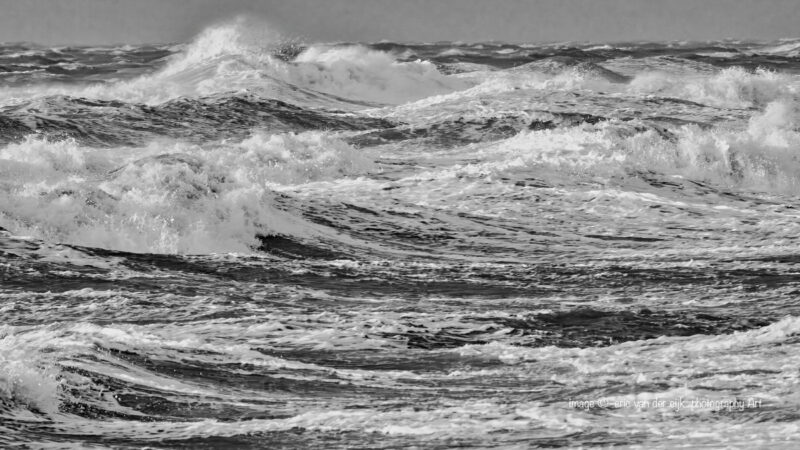 Noordzeekust bij een storm in 2023